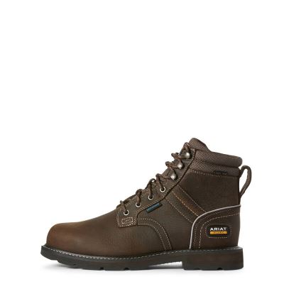 Ariat Work: Groundbreaker 6" II Waterproof Steel Toe Zapatos de Seguridad Hombre - Marrones Oscuro (